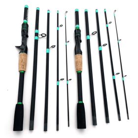 180cm/70.86inch 4 Section Fiberglass Spinner Baitcasting Fishing Rod M Tone Fish Pole Carp Fishing Tackle Accessories
