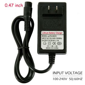 Charger, Balance Car, 3-hole, 24V 1A, US Standard (Option: Black)