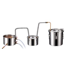 VEVOR Alcohol Still, 3 Gal / 11.4 L Stainless Steel Water Alcohol Distiller with Copper Coil for Fast Cooling (Default: Default)