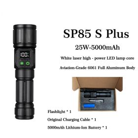 Multi-functional High-power Telescopic Zoom Flashlight With Side Light (Option: More)